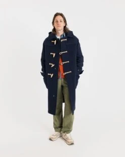 Harrison Duffle Coat Navy 10 Harrison Duffle Coat Navy -Gloverall MS5416NavyModelShot1