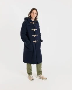 Harrison Duffle Coat Navy 9 Harrison Duffle Coat Navy -Gloverall MS5416NavyModelShot3