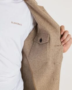 Textured Worker Blazer Tan -Gloverall MS5422INTERNALSHOT