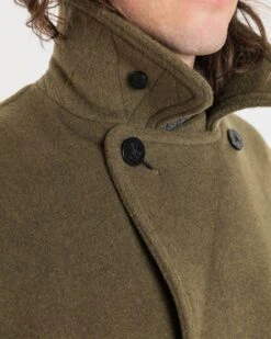 Oversized Peacoat Loden Check -Gloverall MS5425LODENCLOSEUP