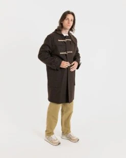 Gloverall X De Bonne Facture Dark Brown -Gloverall MS5429EBONYMODELSHOT1