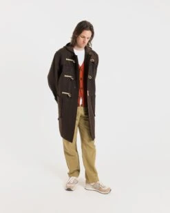 Gloverall X De Bonne Facture Dark Brown -Gloverall MS5429EBONYMODELSHOT3