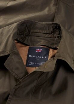 Blake Raincoat Khaki -Gloverall MS5459 BLAKE RAINCOAT KHAKI DETAIL 01