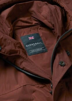 Kipling Short Parka Brick Red -Gloverall MS5460 KIPLING PARKER COAT BRICK RED DETAIL 01