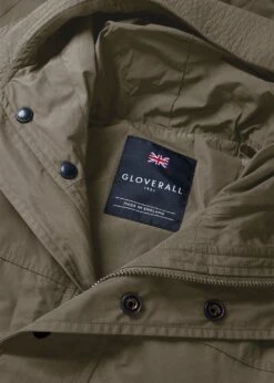 Kipling Short Parka Khaki -Gloverall MS5460 KIPLING PARKER COAT KHAKI DETAIL 01