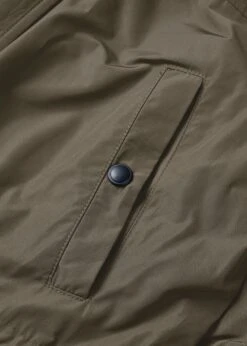 Kipling Short Parka Khaki -Gloverall MS5460 KIPLING PARKER COAT KHAKI DETAIL 02