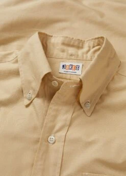 Jakes Shirts Yellow Oxford Shirt -Gloverall MS5472 LEM GLOVERALL JAKES COTTON SHIRT LEMON 03