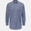 Jakes Shirts Navy Chambray Shirt -Gloverall MS5472 NAY GLOVERALL JAKES COTTON SHIRT NAVY 01