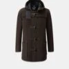 Mid Length Duffle Coat Brown Tartan -Gloverall MidLengthDuffleCoatBrownTartan