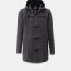 Mid Length Duffle Coat Grey Black Watch 2 Mid Length Duffle Coat Grey Black Watch -Gloverall MidLengthDuffleCoatGreyBlackWatch