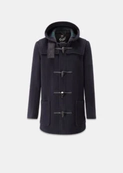 Mid Length Duffle Coat Navy Blackwatch