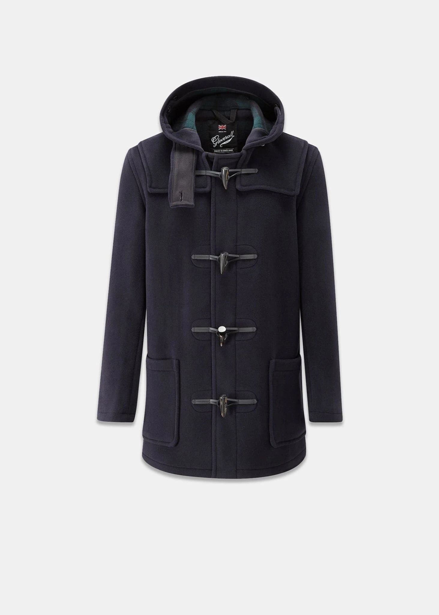 Mid Length Duffle Coat Navy Blackwatch 3 Mid Length Duffle Coat Navy Blackwatch