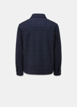 Oliver Jacket Navy Check -Gloverall OliverNavyBack