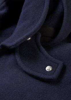 Shackleton Peacoat Navy 15 Shackleton Peacoat Navy -Gloverall Shakelton ThroatTab Detail