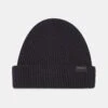 Ribbed Merino Beanie Hat Navy -Gloverall UK5118 NAY RIBBED MERINO BEANIE NAVY 01