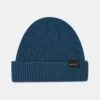 Ribbed Merino Beanie Hat Petrol -Gloverall UK5118 PEL RIBBED MERINO BEANIE PETROL 01
