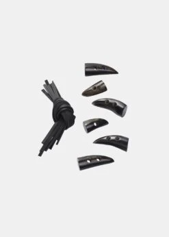 Horn Toggles With Black Leather