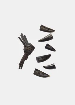 Horn Toggles With Brown Leather