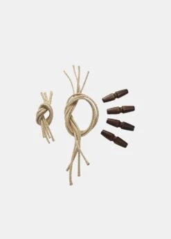 Mid Monty Brown Wooden Toggles And Jute Rope