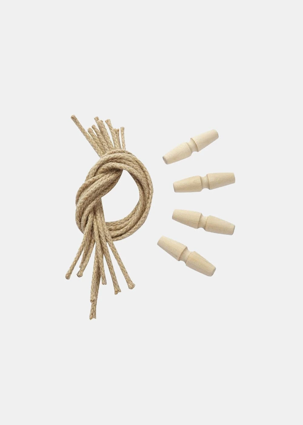 Unvarnished Wooden Toggles And Jute Rope 3 Unvarnished Wooden Toggles And Jute Rope