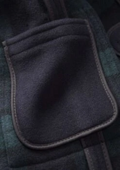 Women's Long Slim Fit Duffle Coat Navy Black Watch -Gloverall gloverall women s slim fit duffle coat 7792867901510 356 49819228 ece9 4646 bd78 b69c356a705e