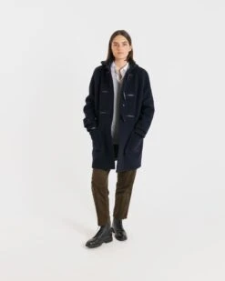 Eleanor Duffle Coat Navy 12 Eleanor Duffle Coat Navy -Gloverall modelshot1ls6141navy